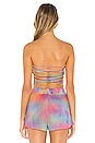 view 3 of 4 TOP RECORTADO SHELL in Pastel Tie Dye