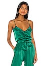 view 1 of 4 Lady Luck Solid Button Front Cami in Emerald