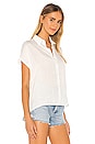 view 2 of 4 Eliza Solid Button Down Short Sleeve Shirt in Ivory