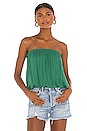 view 1 of 4 Gemma Solid Tube Top in Ivy