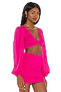 view 2 of 4 Biru Ruched Crop Top in Pink