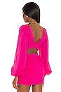 view 3 of 4 Biru Ruched Crop Top in Pink
