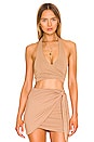 view 1 of 4 Creedance Halter Top in Mocha