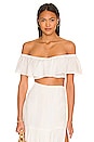 view 1 of 4 Ella Off The Shoulder Flounce Top in Ivory