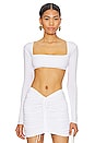 view 1 of 4 Helen Crop Top in White