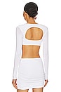 view 3 of 4 Helen Crop Top in White