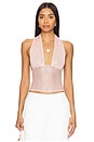view 1 of 5 Ayat 70's Disco Halter Top in Champagne