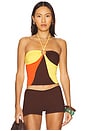 view 1 of 4 Daniella Ring Halter Top in Swirl