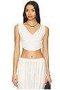 view 1 of 4 Maha Solid Cowl Neck Vest Top in Ivory