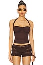 view 1 of 4 Kora Solid Tiny Sleeve Coco Tee in Kopi