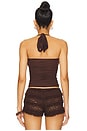view 3 of 4 Kora Solid Tiny Sleeve Coco Tee in Kopi