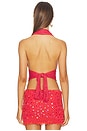 view 3 of 5 Ayat Solid 70s Disco Halter Top in Sienna