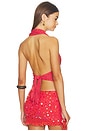 view 4 of 5 Ayat Solid 70s Disco Halter Top in Sienna