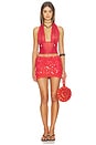 view 5 of 5 Ayat Solid 70s Disco Halter Top in Sienna