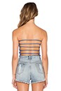 view 3 of 3 Sea Tube Top in Garis Blue