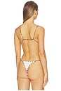 view 3 of 4 Faith Triangle Bikini Top in Ivory Tiger