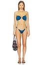 view 4 of 4 BRAGUITAS BIKINI TALLE BAJO JUSTINE in Adriatic