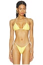 view 1 of 5 Calista Triangle Halter Bikini Top in Sunshine
