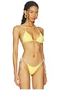 view 2 of 5 Calista Triangle Halter Bikini Top in Sunshine