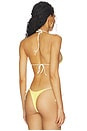 view 3 of 5 Calista Triangle Halter Bikini Top in Sunshine