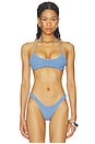 view 1 of 4 HAUT DE MAILLOT DE BAIN SANTIA in Blue Jeans