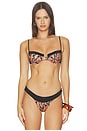 view 1 of 4 Fiona Printed Underwire Bikini Top in Bronze Phyton