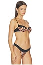 view 2 of 4 Fiona Printed Underwire Bikini Top in Bronze Phyton