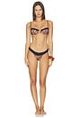 view 4 of 4 Fiona Printed Underwire Bikini Top in Bronze Phyton