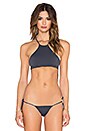view 1 of 4 Alice Fringe Halter Bikini Top in Slate