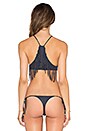 view 3 of 4 Alice Fringe Halter Bikini Top in Slate