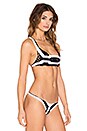 view 2 of 4 Koh Samui Macrame Bikini Top in Black & White