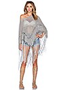 view 1 of 4 Hudson Fringe Poncho in Grey