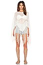 view 1 of 3 Hudson Fringe Poncho in Ivory