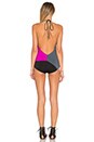 view 3 of 3 Verushka One Piece Swimsuit in Black, Magenta & Slate