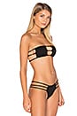 view 2 of 4 HAUT DE MAILLOT DE BAIN FORME BANDEAU MOTO in Black