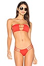 view 1 of 4 Moto Bandeau Top in Chili Pepper