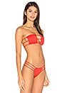 view 2 of 4 Moto Bandeau Top in Chili Pepper