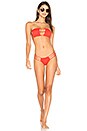 view 4 of 4 Moto Bandeau Top in Chili Pepper