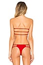 view 3 of 4 Moto Bandeau Top in Red