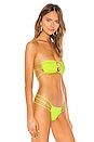 view 2 of 5 X REVOLVE Moto Solid Ruched String Bandeau in Neon Green