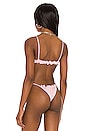 view 3 of 4 Jav Solid Ruched Tube Bikini Top in Satin