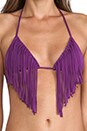 view 4 of 4 Haut de maillot de bain Cat Fringe à franges in Grape