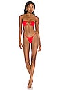 view 4 of 4 Bass Bandeau Bikini Top in Red