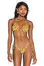 view 1 of 4 Tom Printed Triangle Bikini Top in Sinar