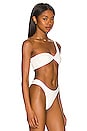 view 2 of 4 Everly One Shoulder Twist Bikini Top in White