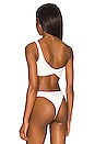 view 3 of 4 Everly One Shoulder Twist Bikini Top in White