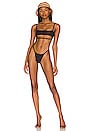 view 4 of 4 Leann Cut Out Bikini Top in Black