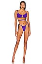 view 4 of 4 Remy Cinch Sash Ties Bikini Top in Roxa
