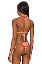 view 3 of 4 Dune Triangle Bikini Top in Strawberry