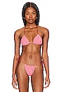 view 1 of 4 Candy Triangle Bikini Top in Rouge